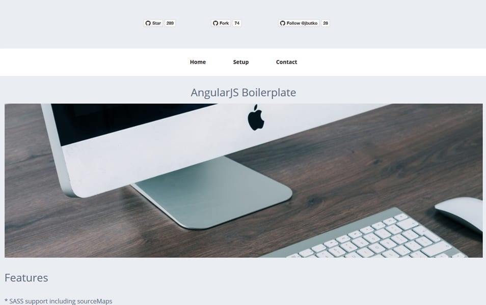 از AngularJS Boilerplate را