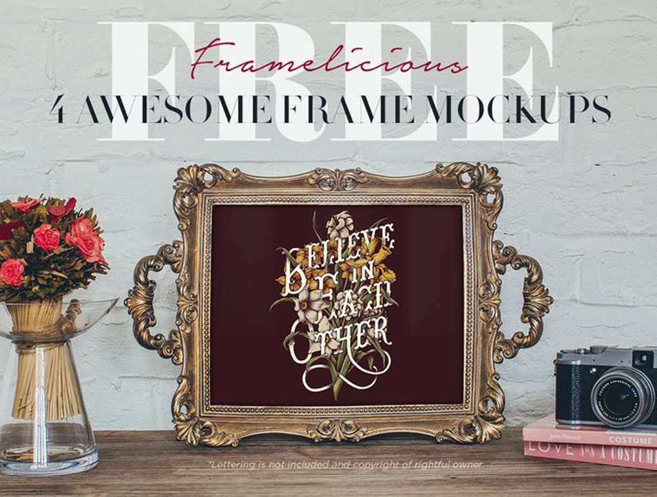 4 Real Photo Frame Mockups