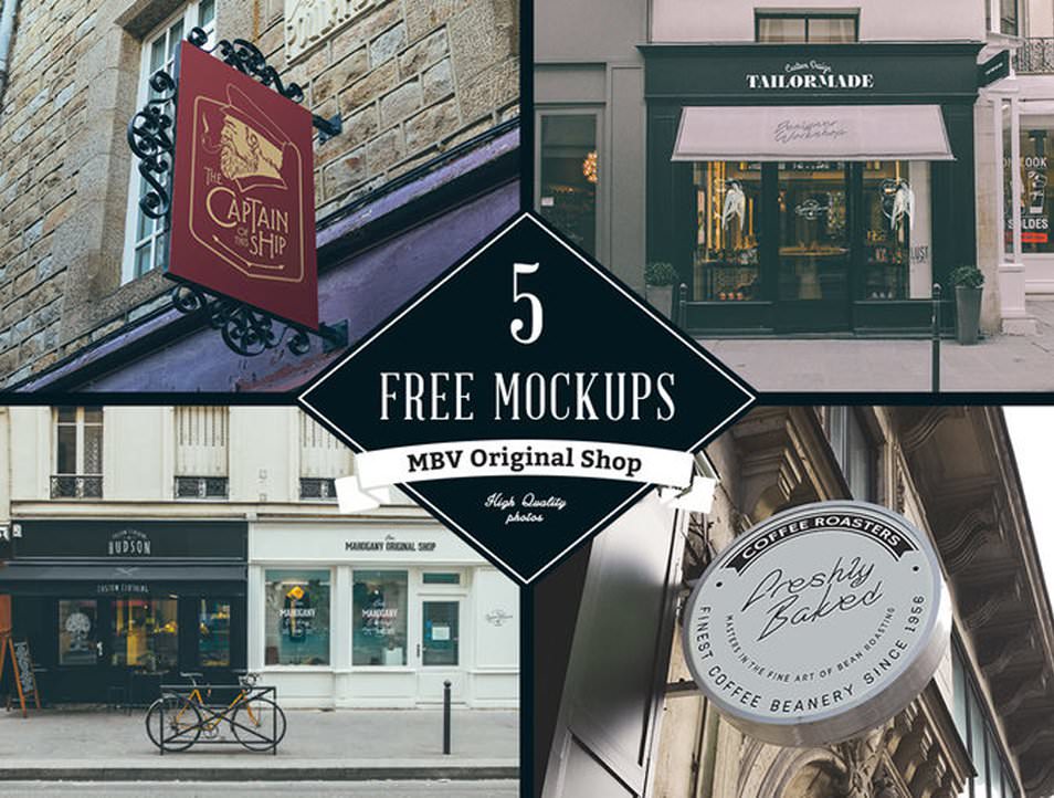 5 Signs & Frames mockups