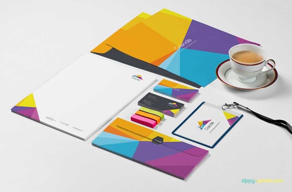 8 Free Photorealistic Stationery Branding PSD Mockups