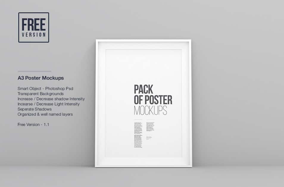 A3 Poster Frame Mockups