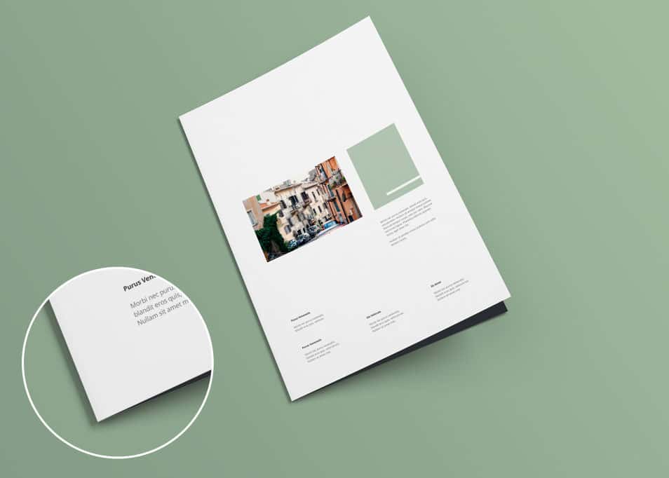 A4 Bi-fold Brochure Mock-up V1.0