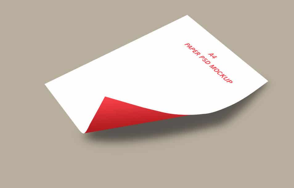A4 Paper Mockup PSD Files for Designers