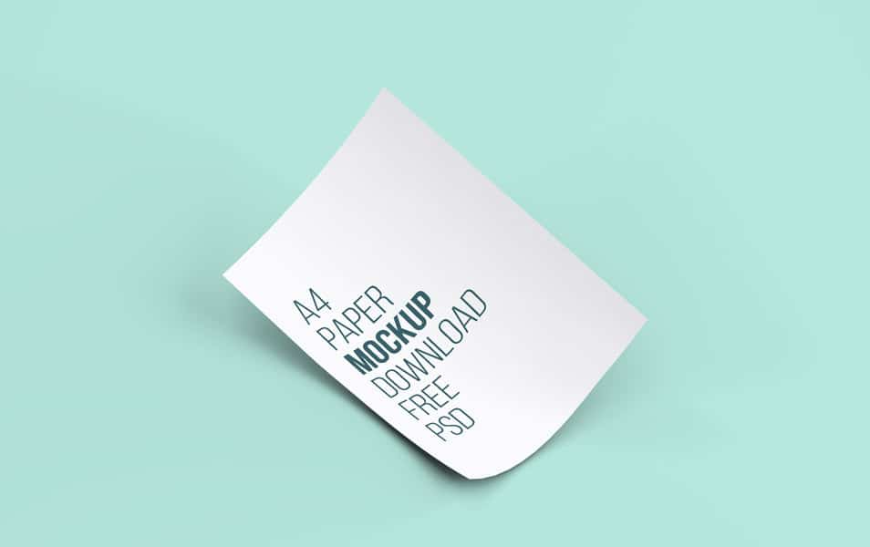 A4 Paper Mockup