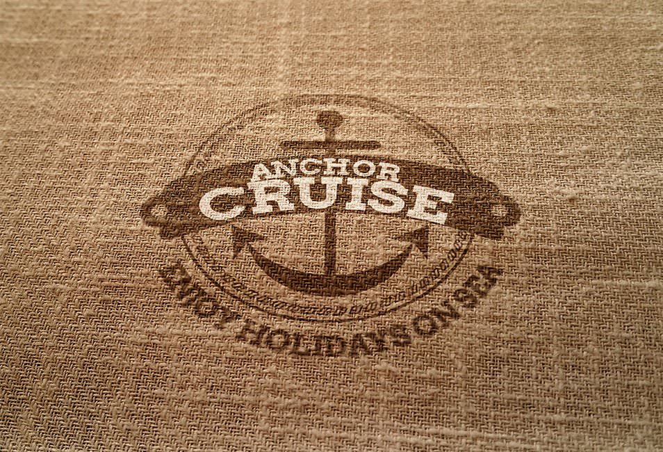 Burlap Logo Mockup PSD