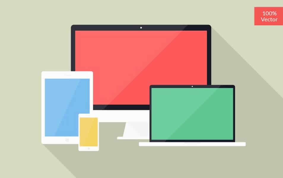 Flat Devices Mockup