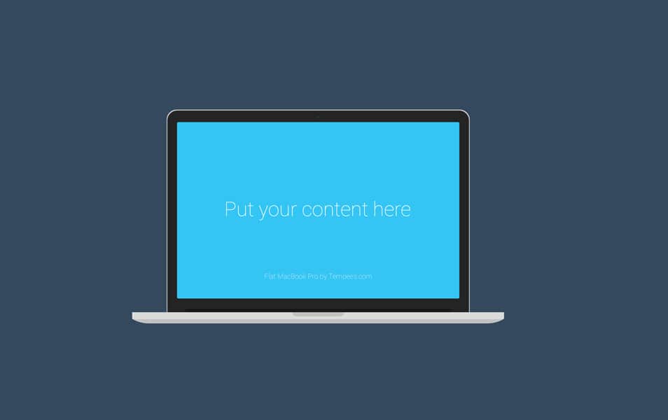Flat MacBook Pro mockup