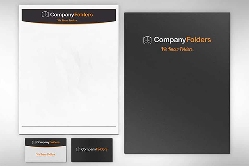 Folder, Letterhead & Business Card Mockup Template