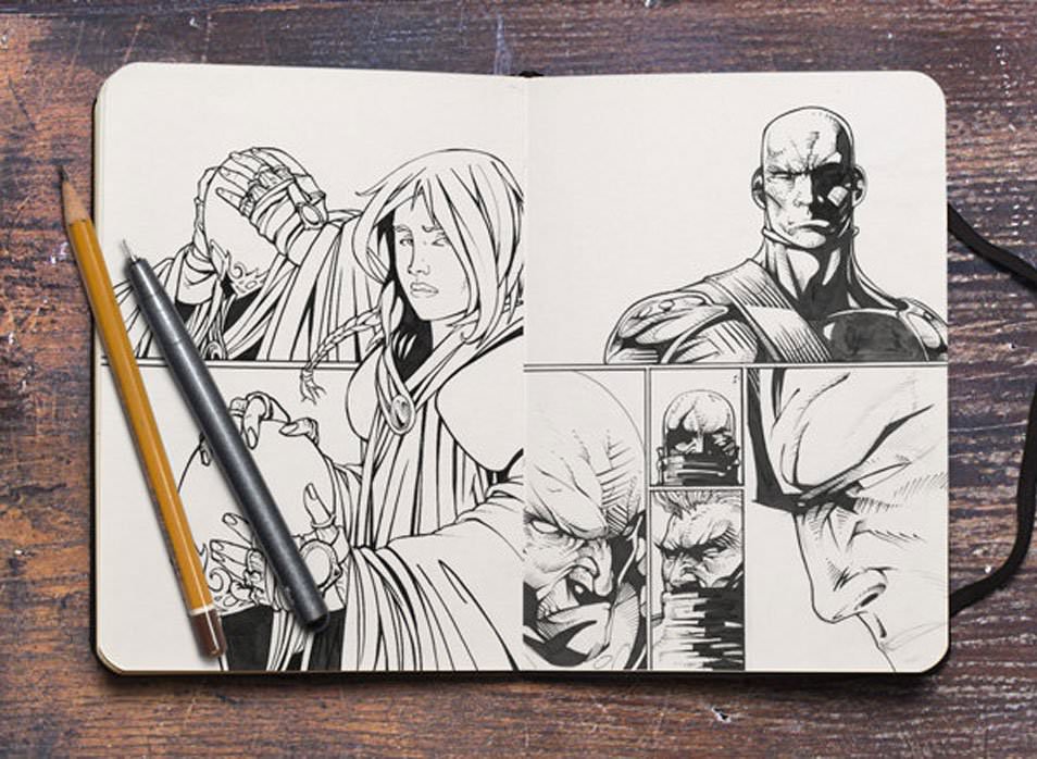 Free Artist Sketchbook PSD Mock Up