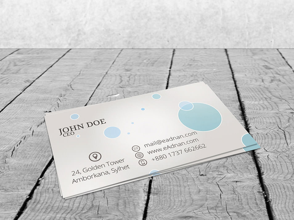 Free Business Card PSD Mock-up