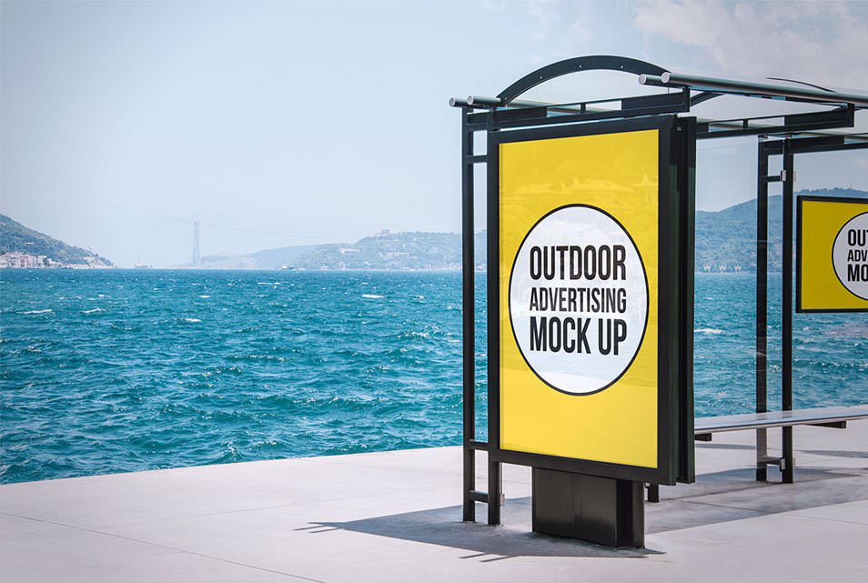 Free Outdoor Advertising Mock Up 06