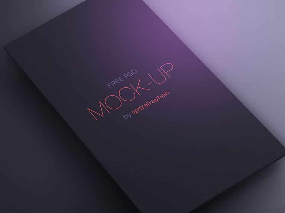 Free PSD Dark UI/App Screen Mock-up