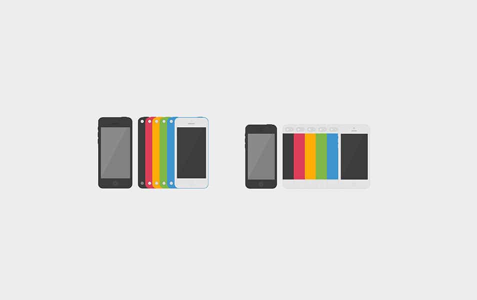 Free PSD Flat Apple Devices