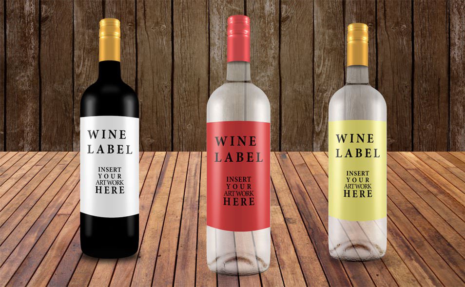 Free Wine Bottle Mockup