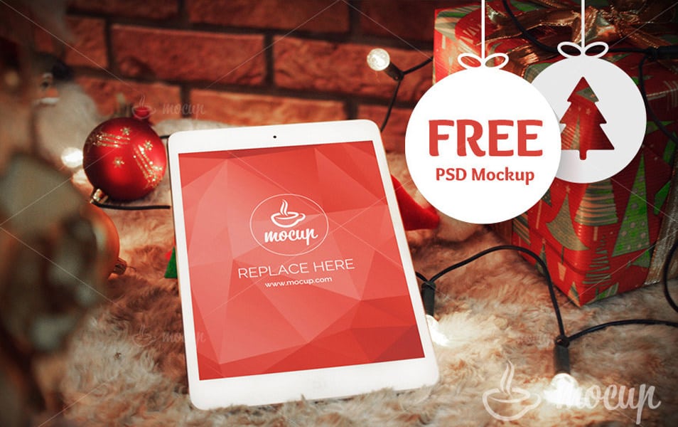Free iPad Mockup XMAS