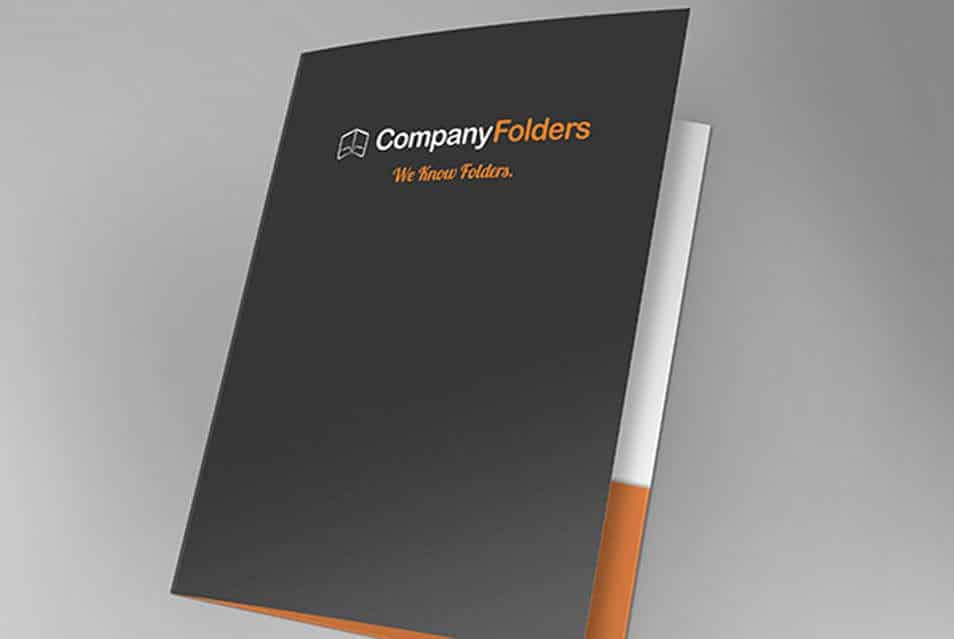 Front Open Folder Mockup Template