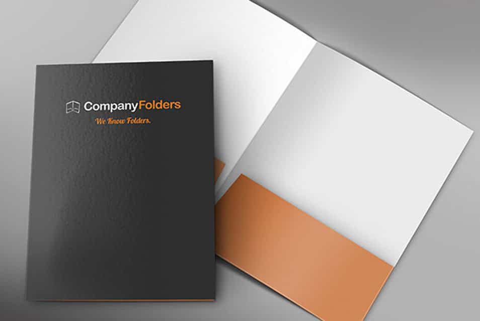 Front and Inside Folder Mockup Template