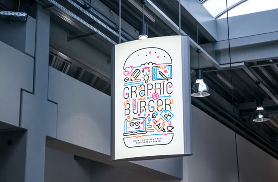 Indoor Advertising Poster MockUp #2