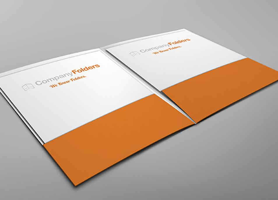 Inside View Two Pocket Folder Mockup Template