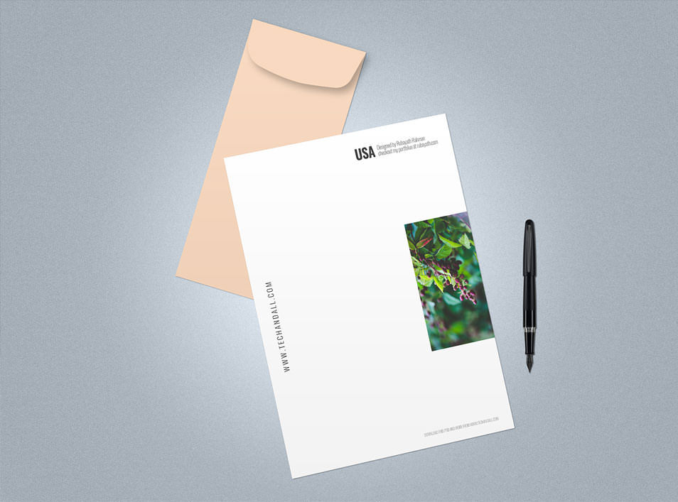 Letter & Envelop Mock up