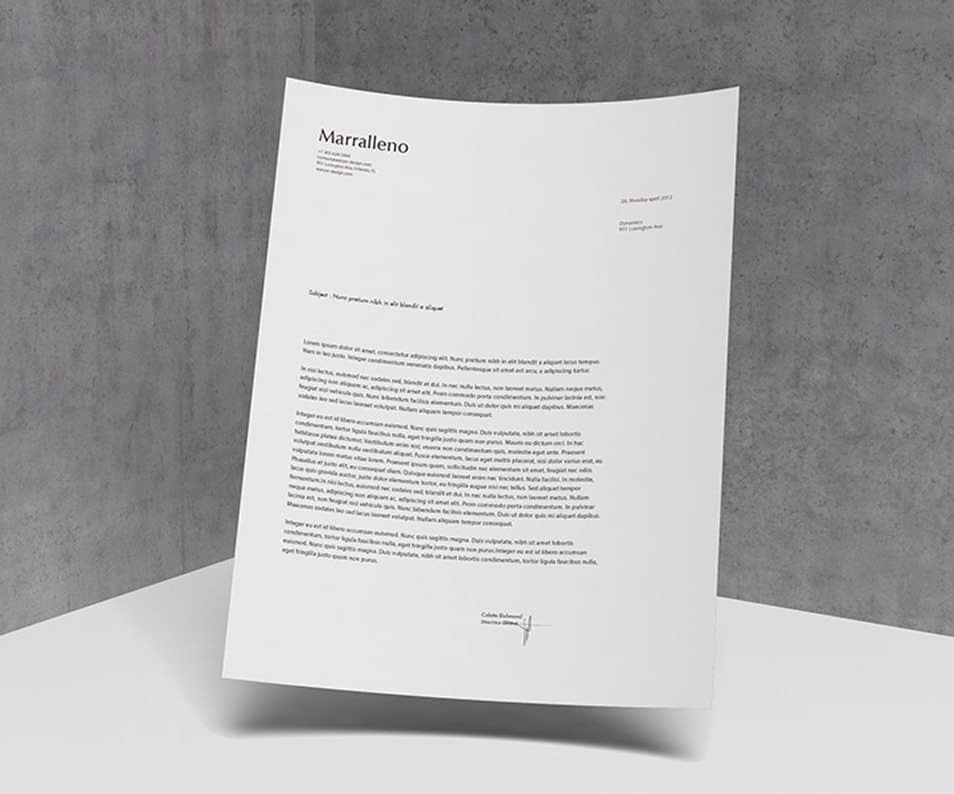 Letterhead MockUp PSD