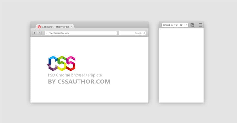 Mobile and Desktop Browser Template for Google Chrome