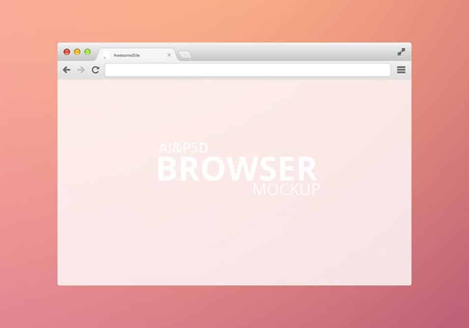 Modern Browser PSD MockUp