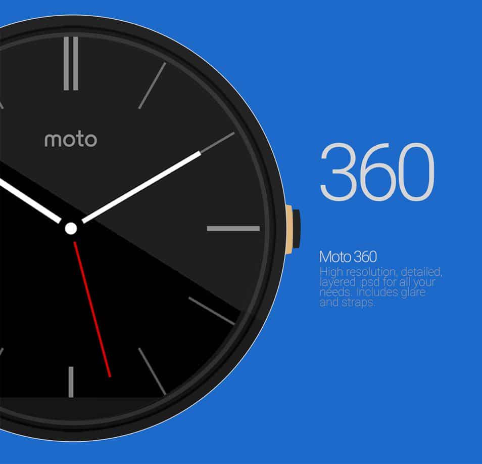 Moto 360 Mockup PSD
