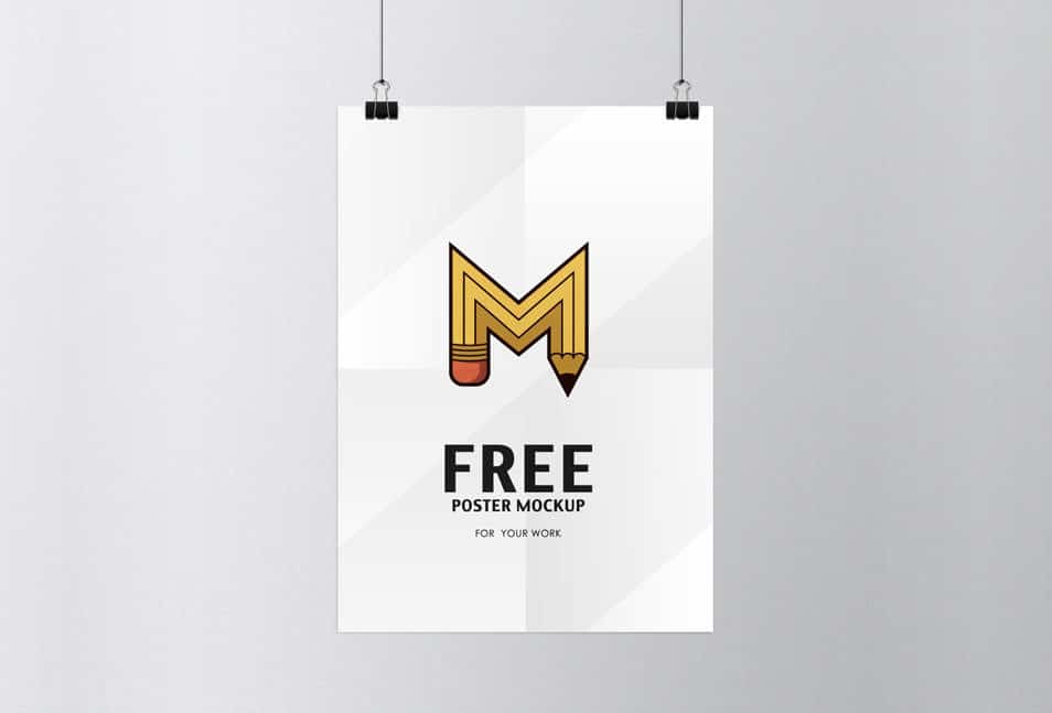 PSD Hanging Poster Mockup vol. 1