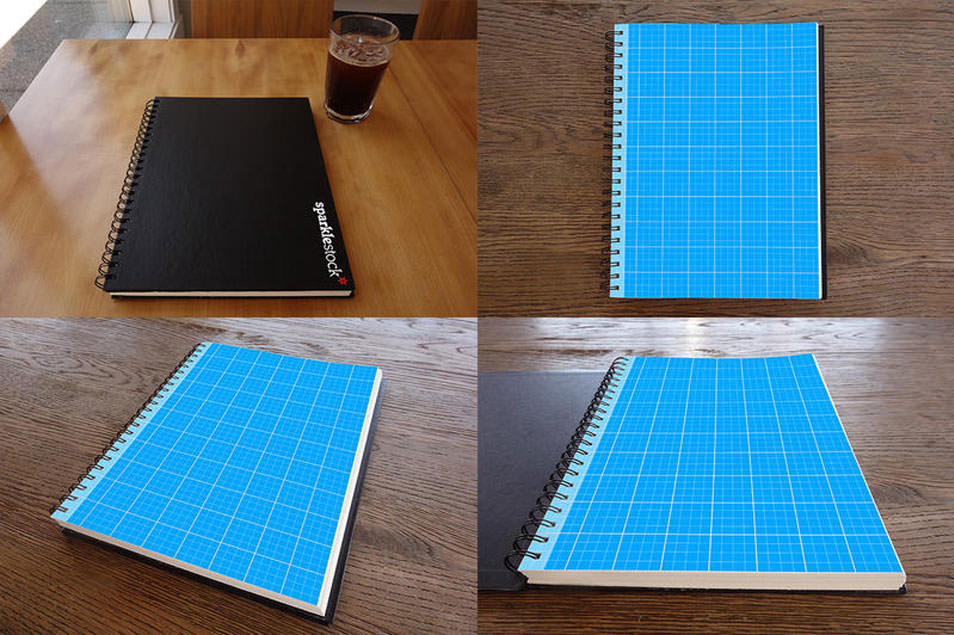 Photorealistic Sketchbook Mockups PSD