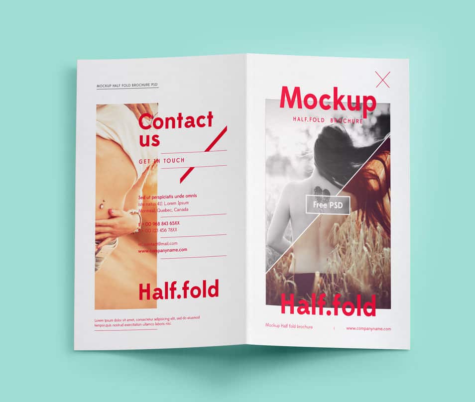 Psd Bi Fold Mockup Template Vol6