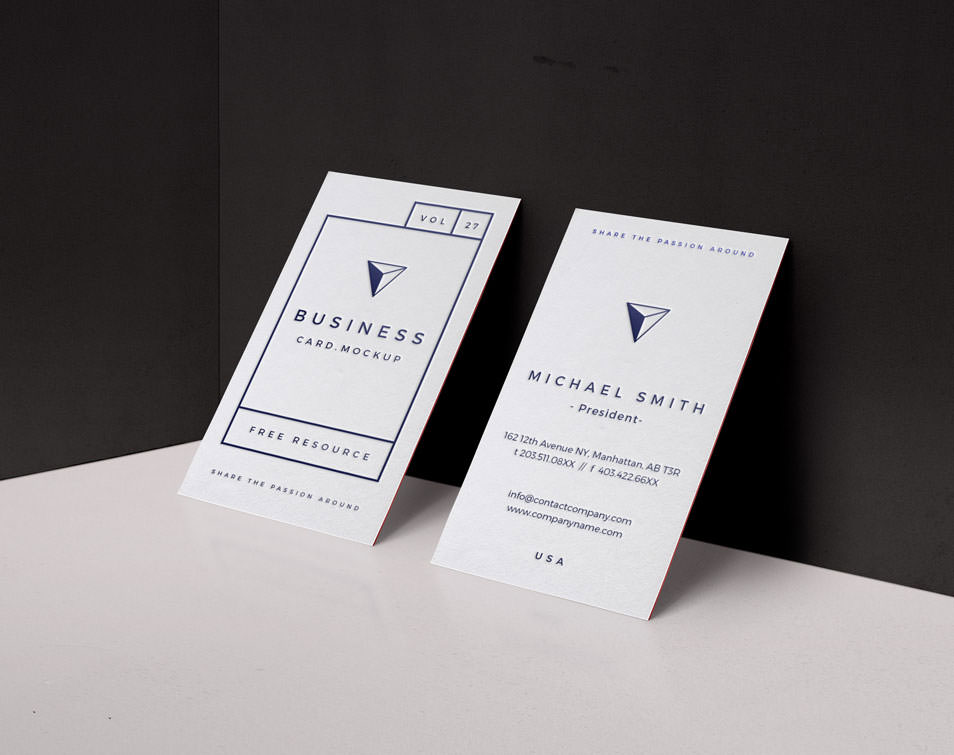 Psd Business Card Mock-Up Vol27