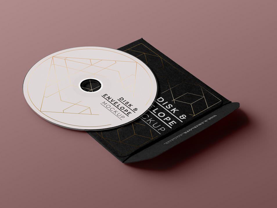 Psd CD Disk Sleeve Mock Up