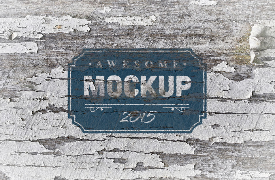Rusty Metal-Wood Logo Mockup