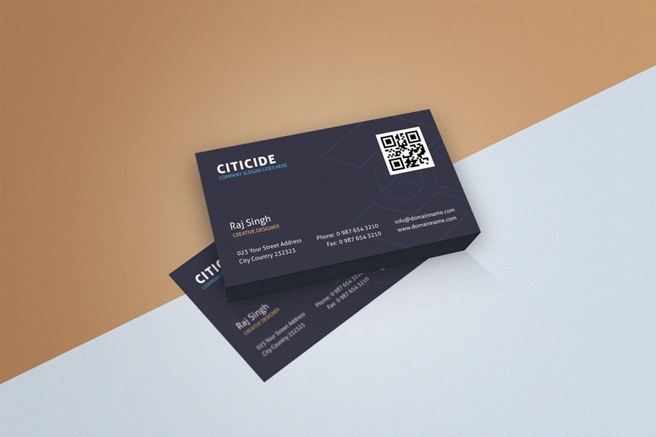 Simple and Elegant Business Card Design Template and Mockup PSD