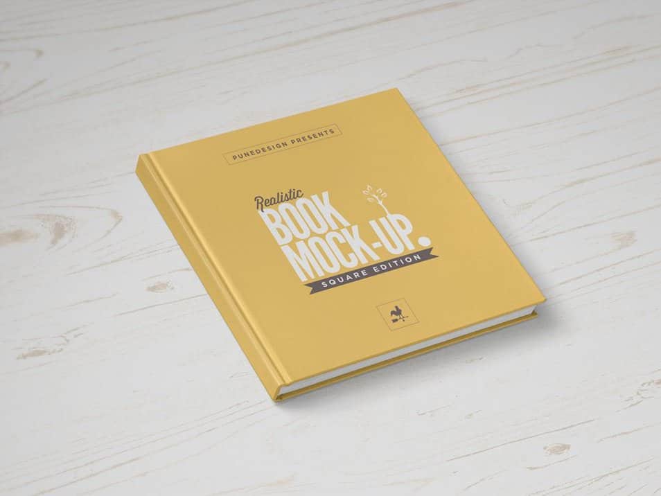 Square Book Mock-Up