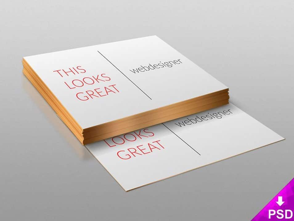 Stack of Business Cards Design