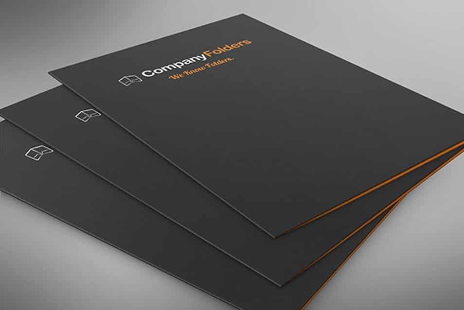 Stacked Low Angle Folder Mockup Template