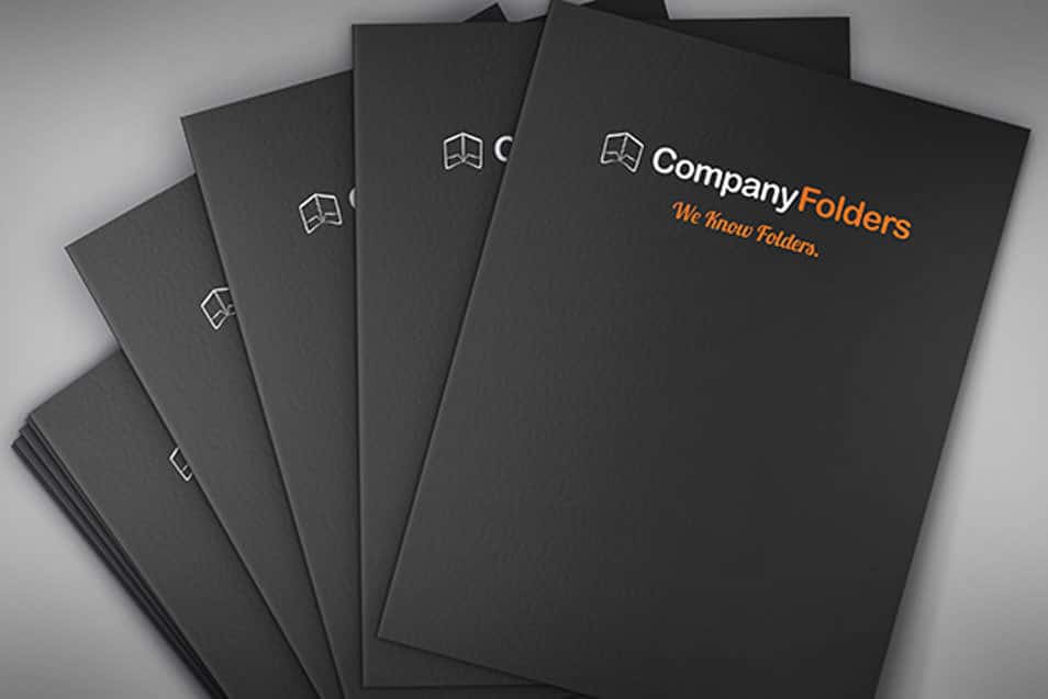 Stacked Presentation Folders Mockup Template