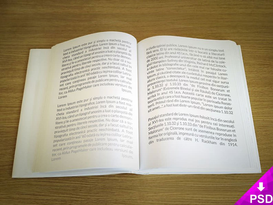 Text Book Mockup Design