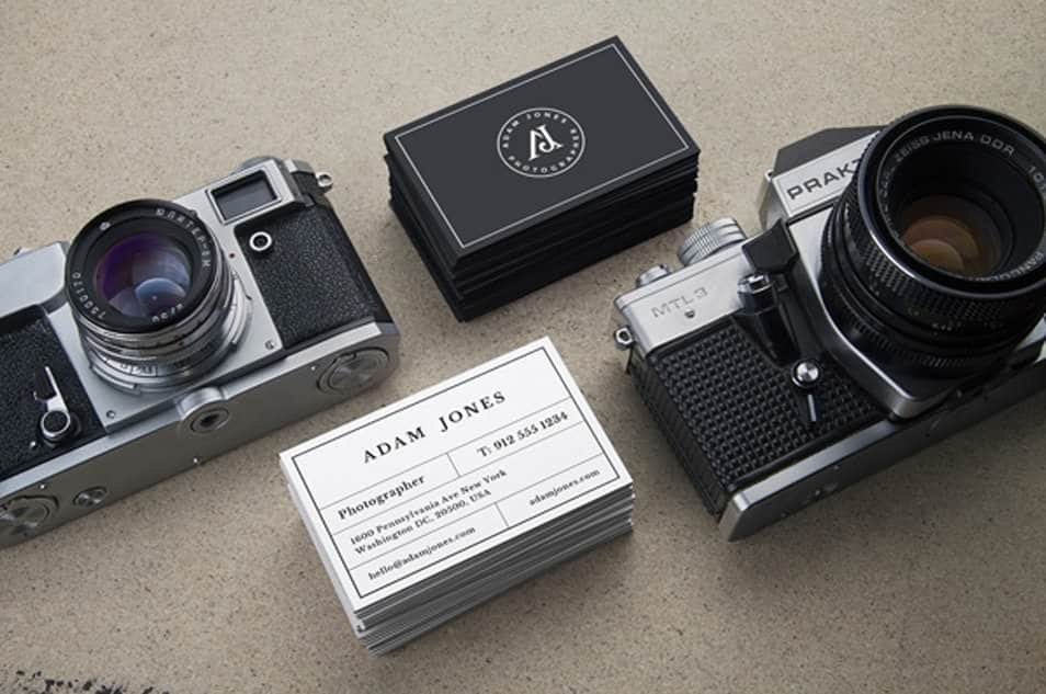 Vintage Cameras & B-Cards MockUp