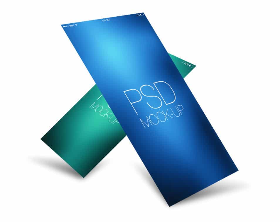 iPhone 6 & iPhone 6 plus UI Screen Mock-up Free PSD