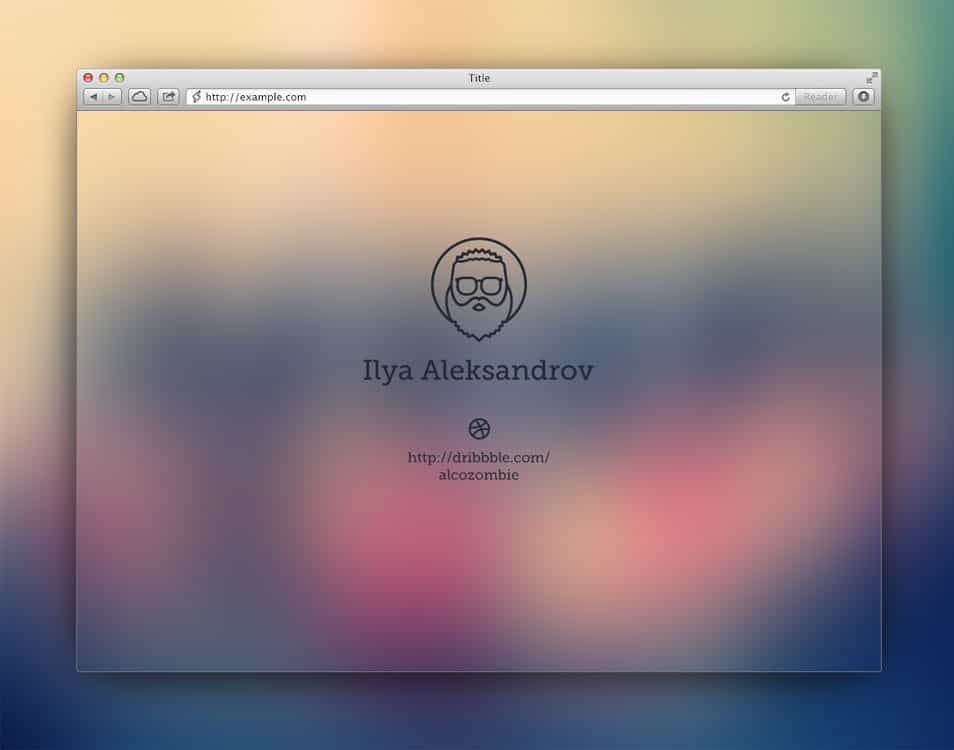 safari browser .psd template