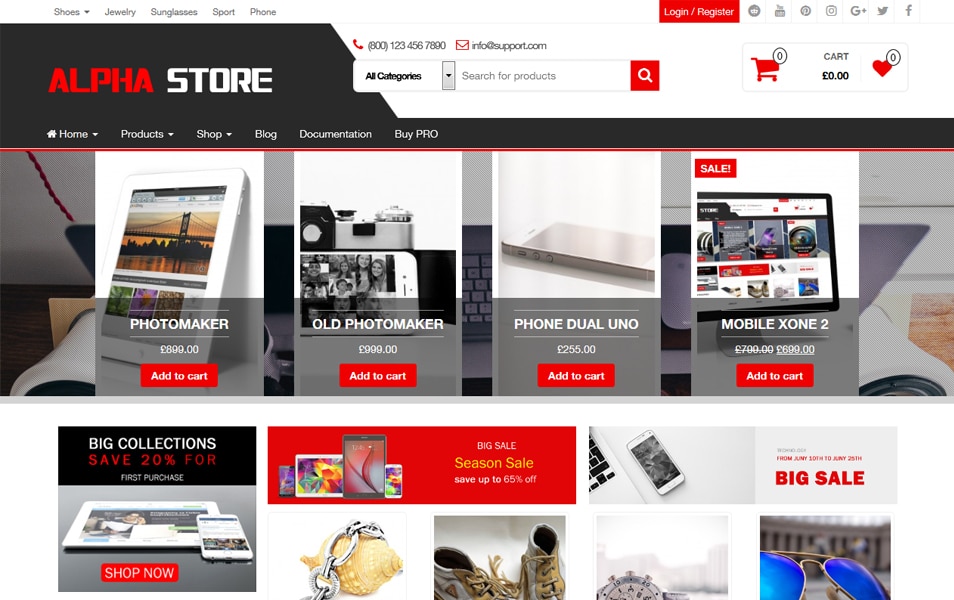 Alpha Store Responsive WordPress Theme