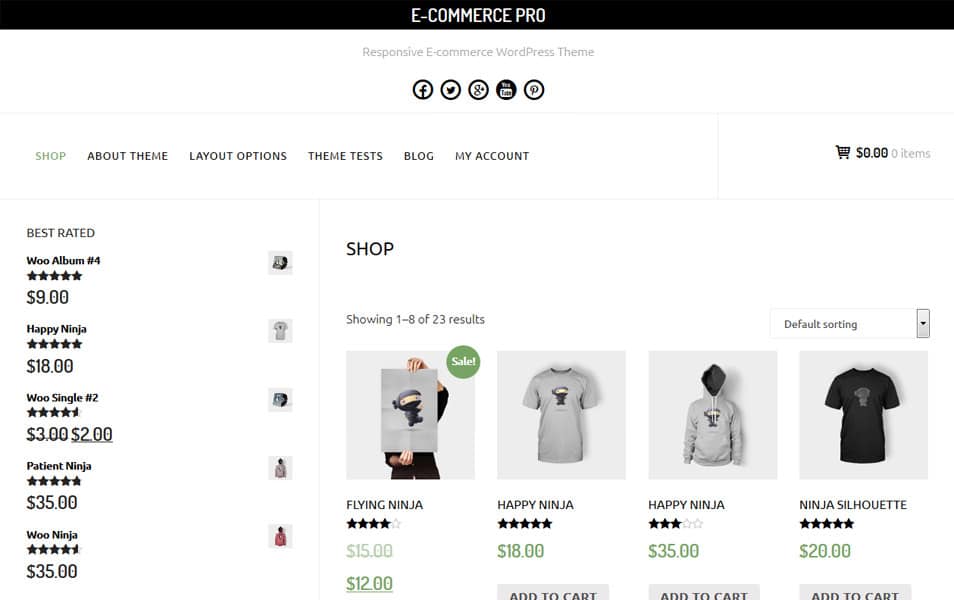 E-Commerce Responsive WordPress Theme