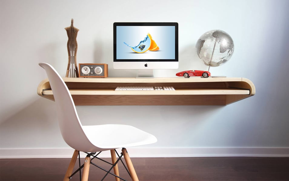 Floating Desk Mockup