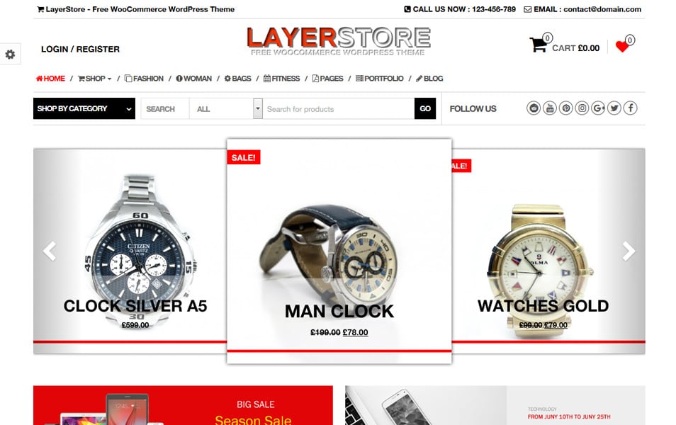 LayerStore Responsive WordPress Theme