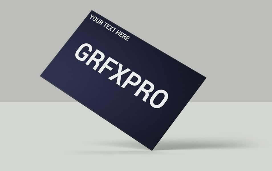 Perspective Business Card Mockup