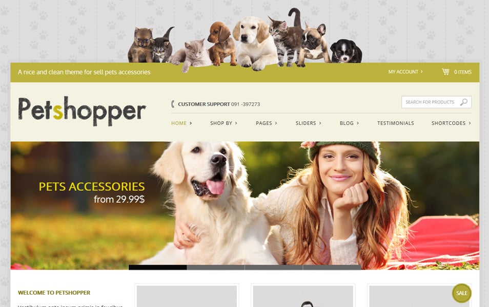 Petshopper Responsive WordPress Theme