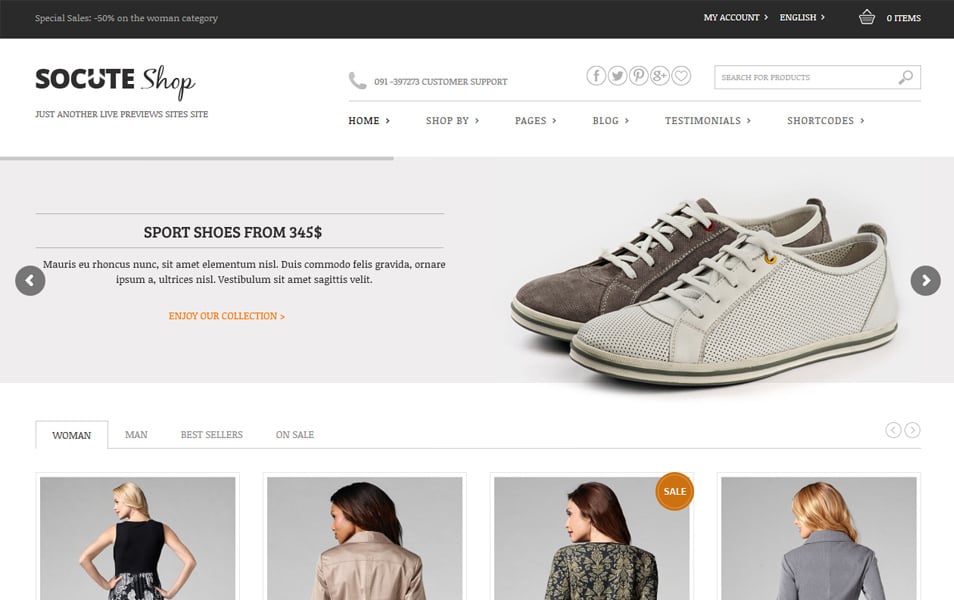 Socute Responsive WordPress Theme